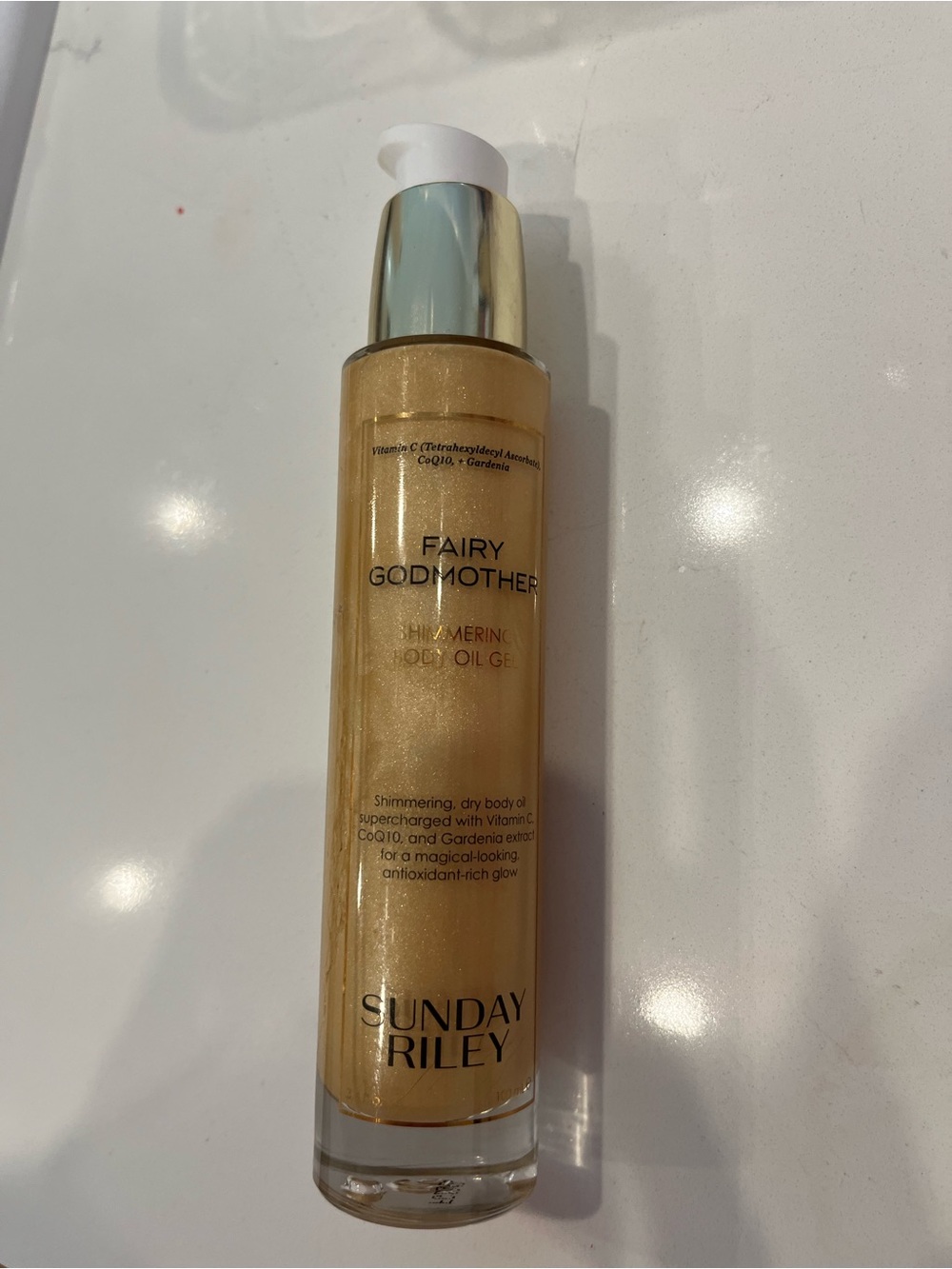 Sunday Riley Fairy Godmother Shimmering Body Oil Gel - Gold
